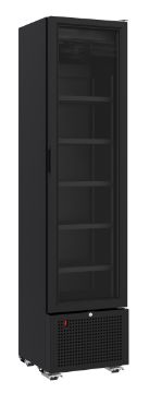 Picture of CombiSteel Single Glass Door Display Refrigerator Black 221Litre