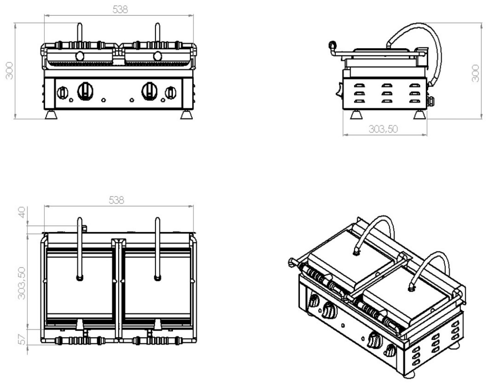 Picture of CombiSteel Contact Grill Double Panini