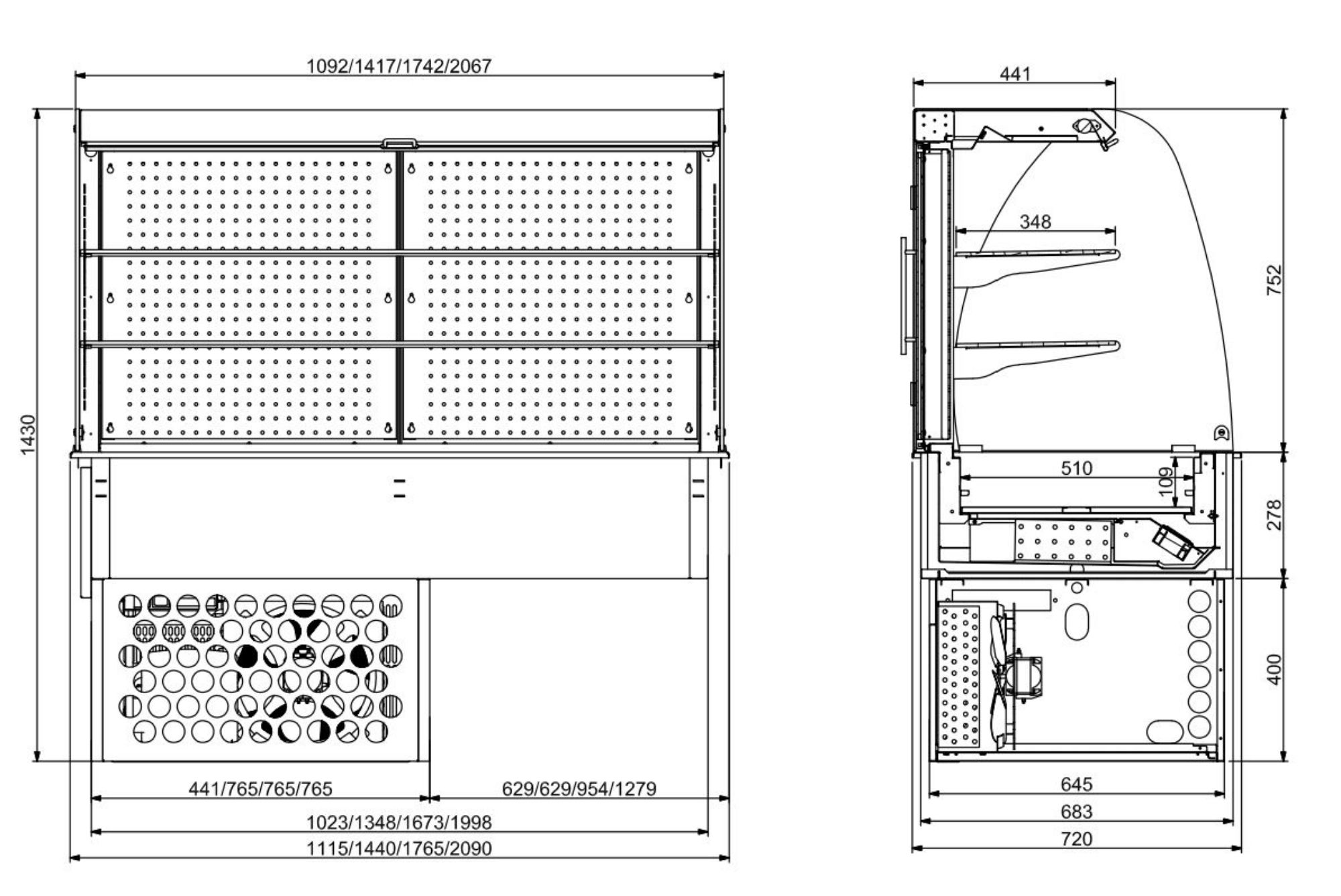 Picture of CombiSteel Drop-In Curved Refrigerated Display - CLOSED 4/1