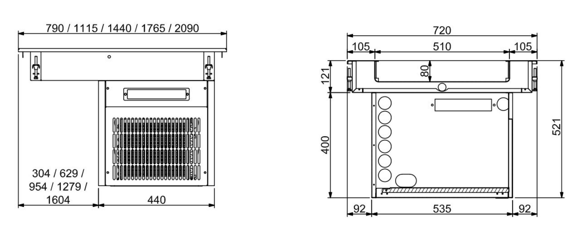 Picture of CombiSteel Drop-In Refrigerated Unit 3/1 - 80MM