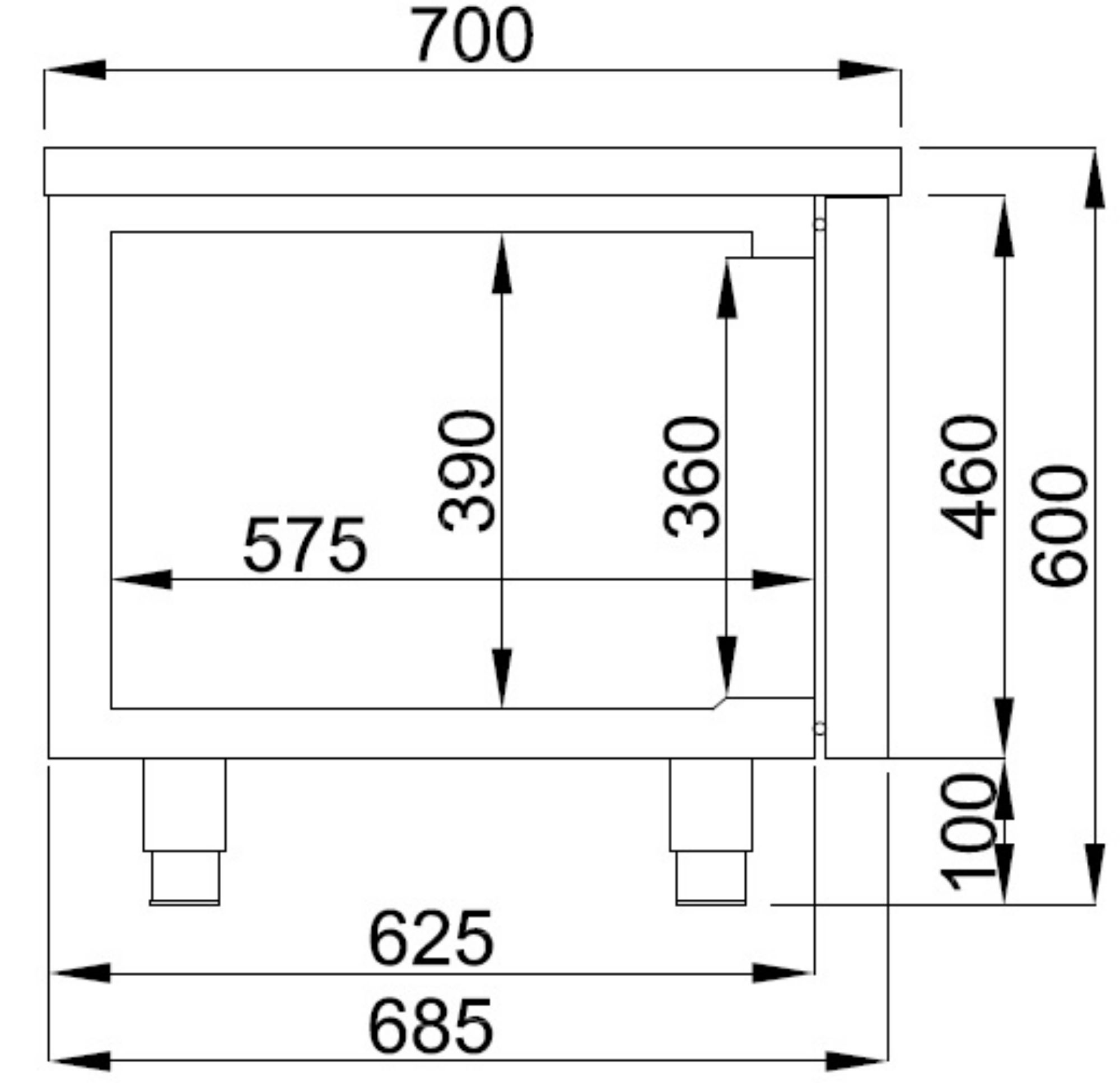 Picture of CombiSteel Counter 600 Pro Line Refrigerator 2 Door Mono Block