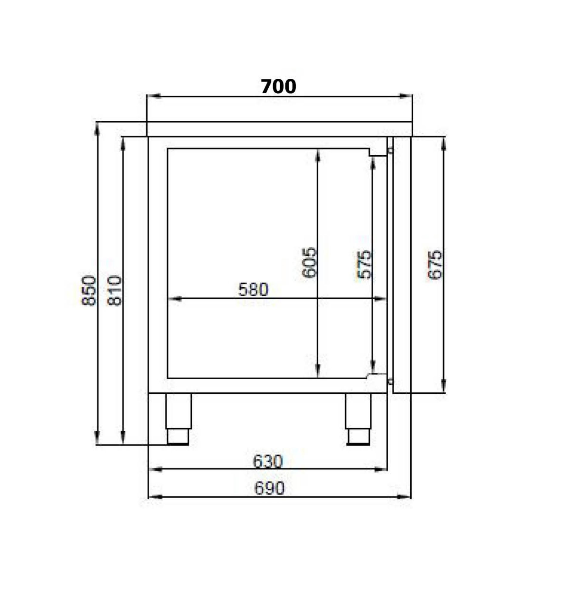 Picture of CombiSteel Counter 700 Refrigerator 4 Door Exclude Motor