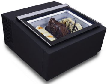Picture of CombiSteel Customer Side Opens Ice Cream Display CounterTop Black