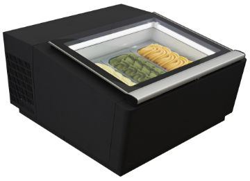 Picture of CombiSteel Operating Side Opens Ice Cream Display CounterTop BLACK