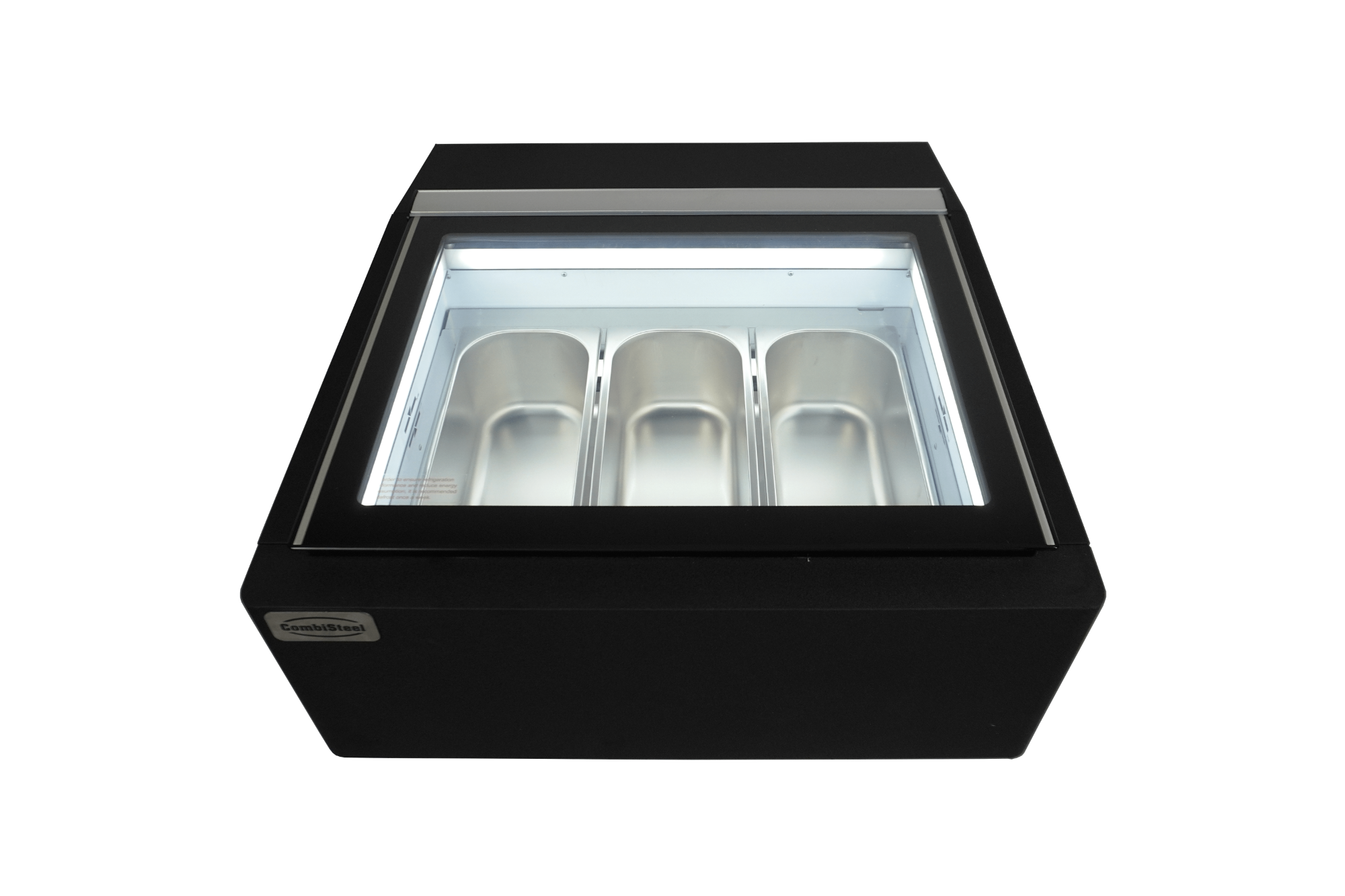 Picture of CombiSteel Customer Side Opens Ice Cream Display CounterTop Black
