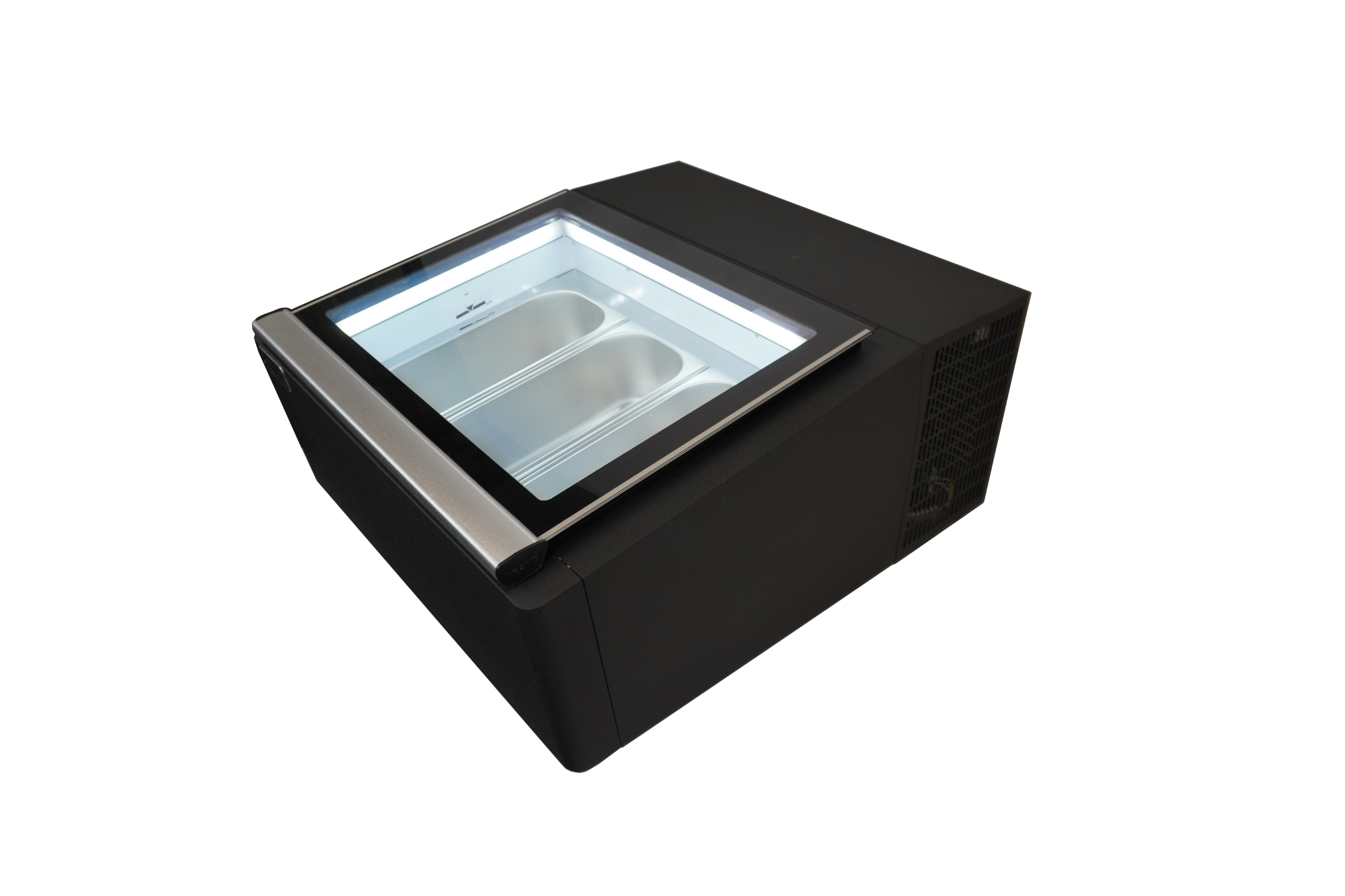 Picture of CombiSteel Operating Side Opens Ice Cream Display CounterTop BLACK