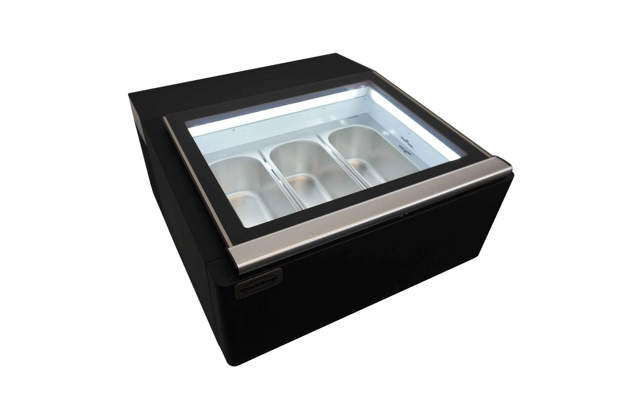 Picture of CombiSteel Operating Side Opens Ice Cream Display CounterTop BLACK