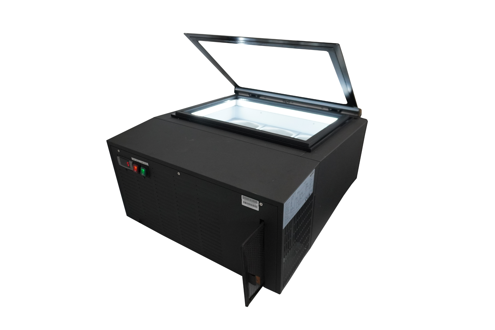 Picture of CombiSteel Operating Side Opens Ice Cream Display CounterTop BLACK
