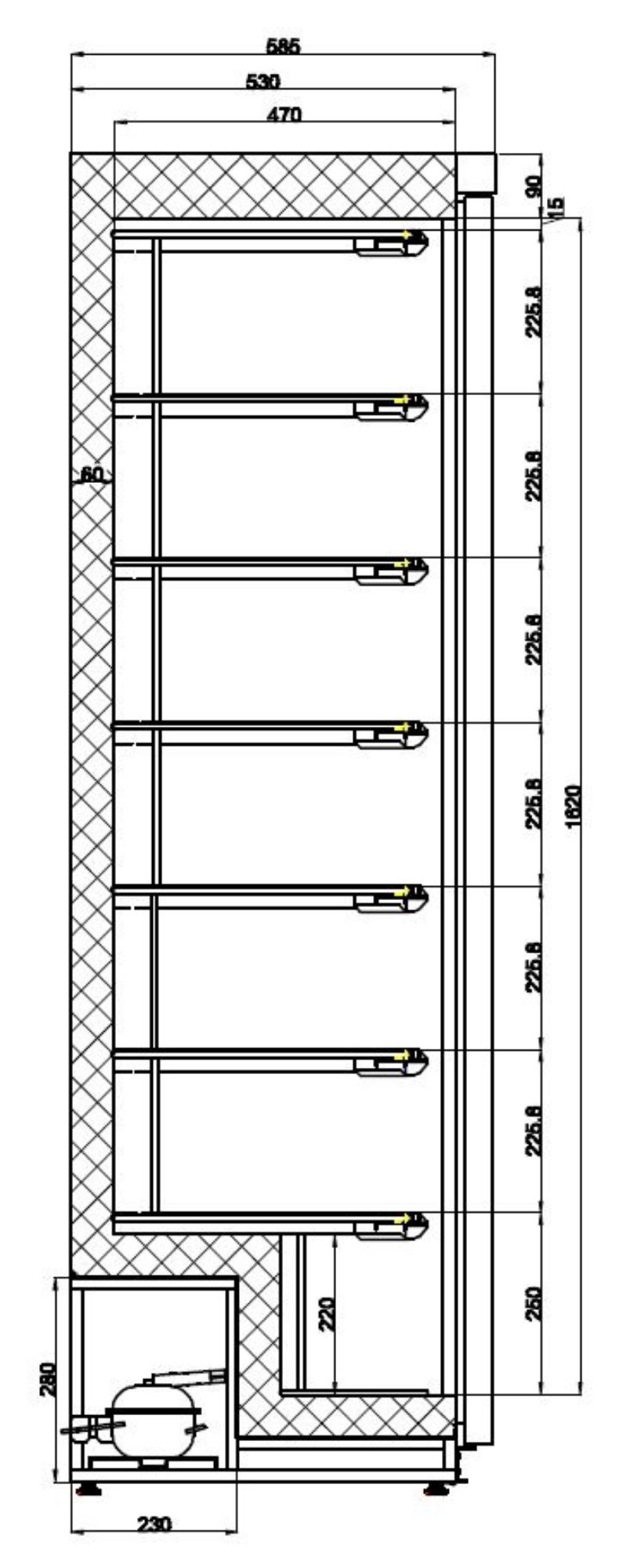Picture of CombiSteel Freezer Single White Door 340 Litre