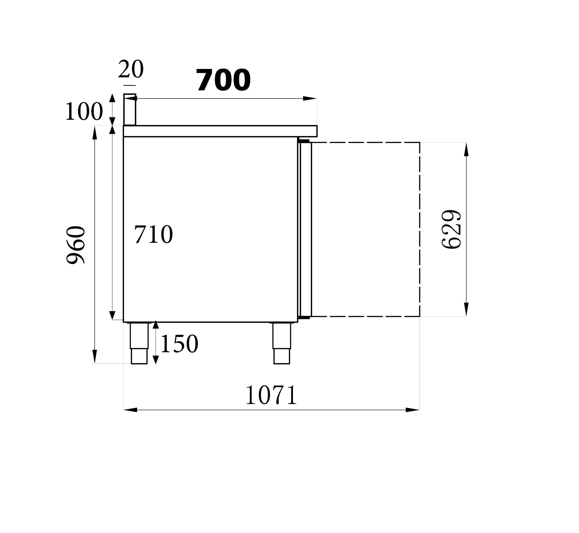 Picture of CombiSteel Counter Upstand Refrigerator 2 Door