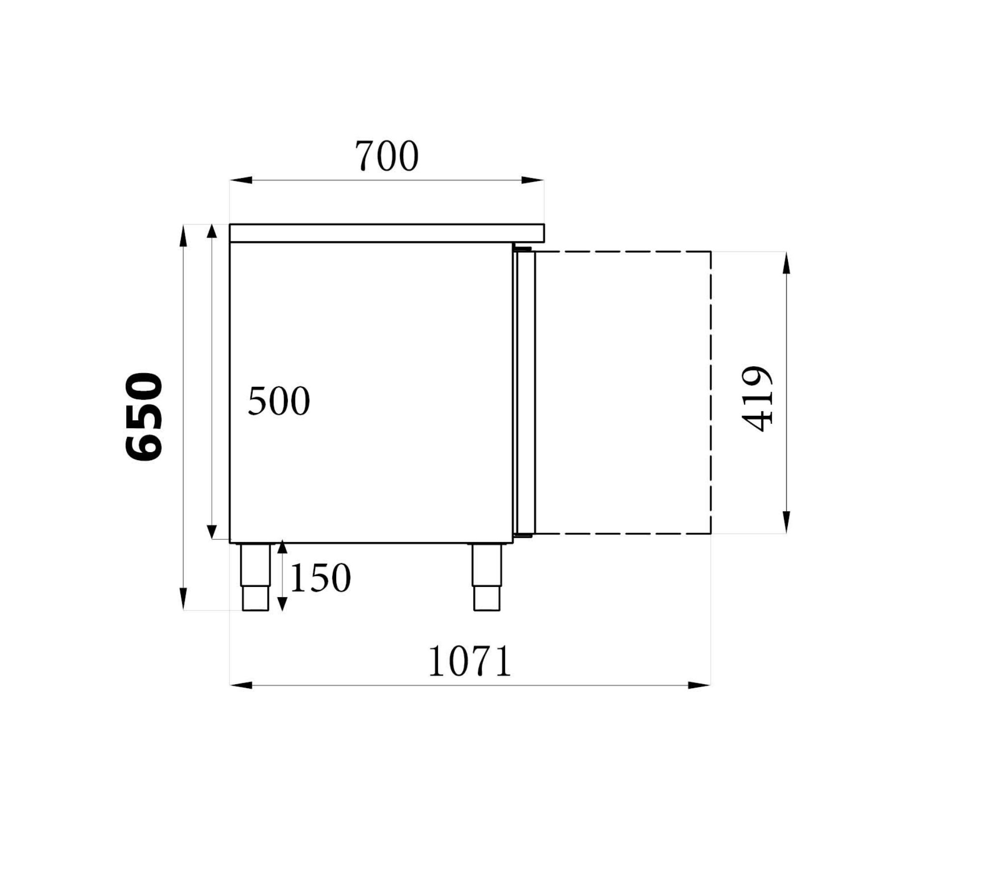 Picture of CombiSteel Counter 650 High Standard Line Refrigerator 3 Door