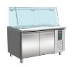 Picture of CombiSteel 700 Counter Refrigerator with Glass Cover 2 Doors