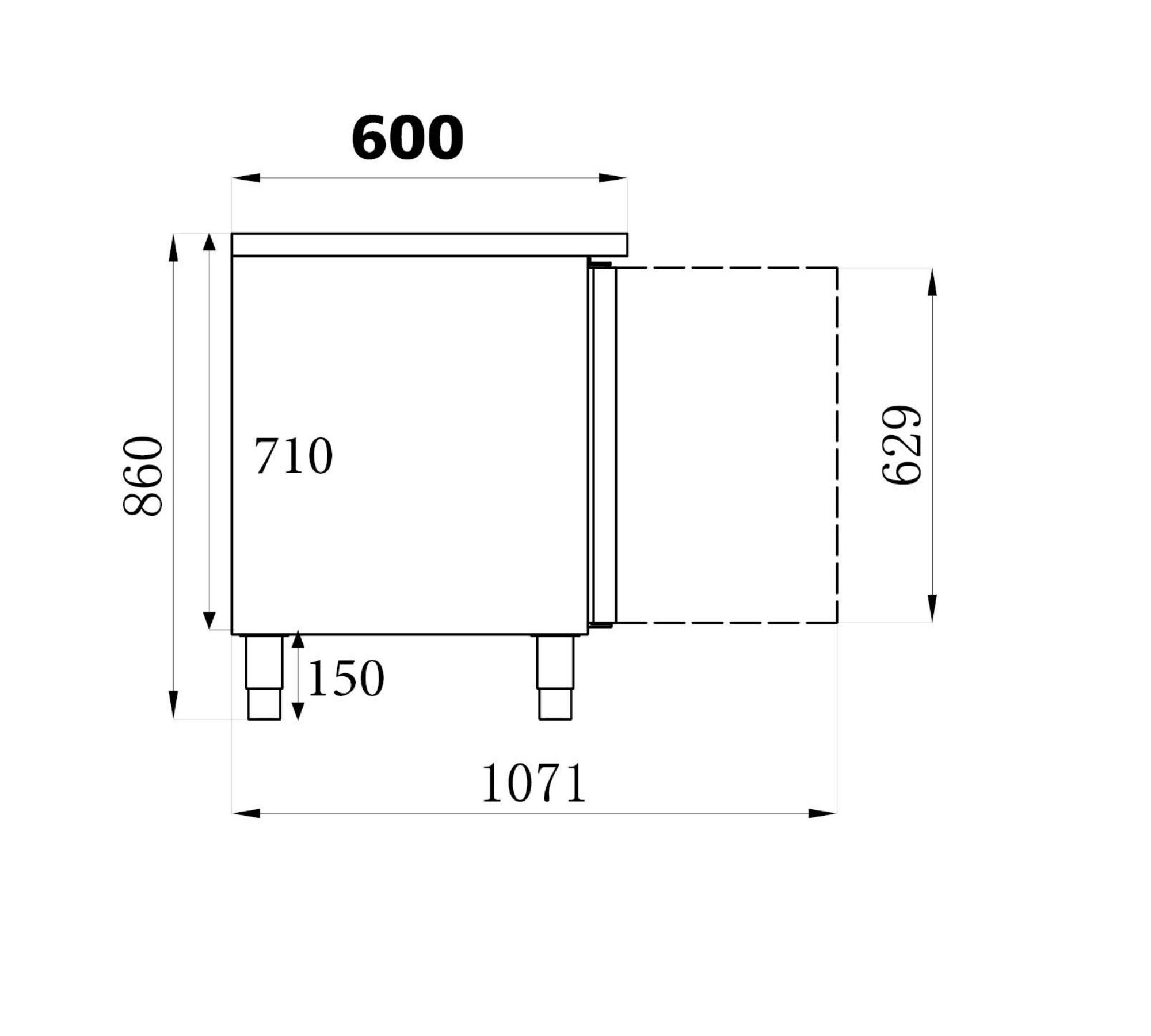 Picture of CombiSteel Counter 600 Standard Line Refrigerator 3 Door