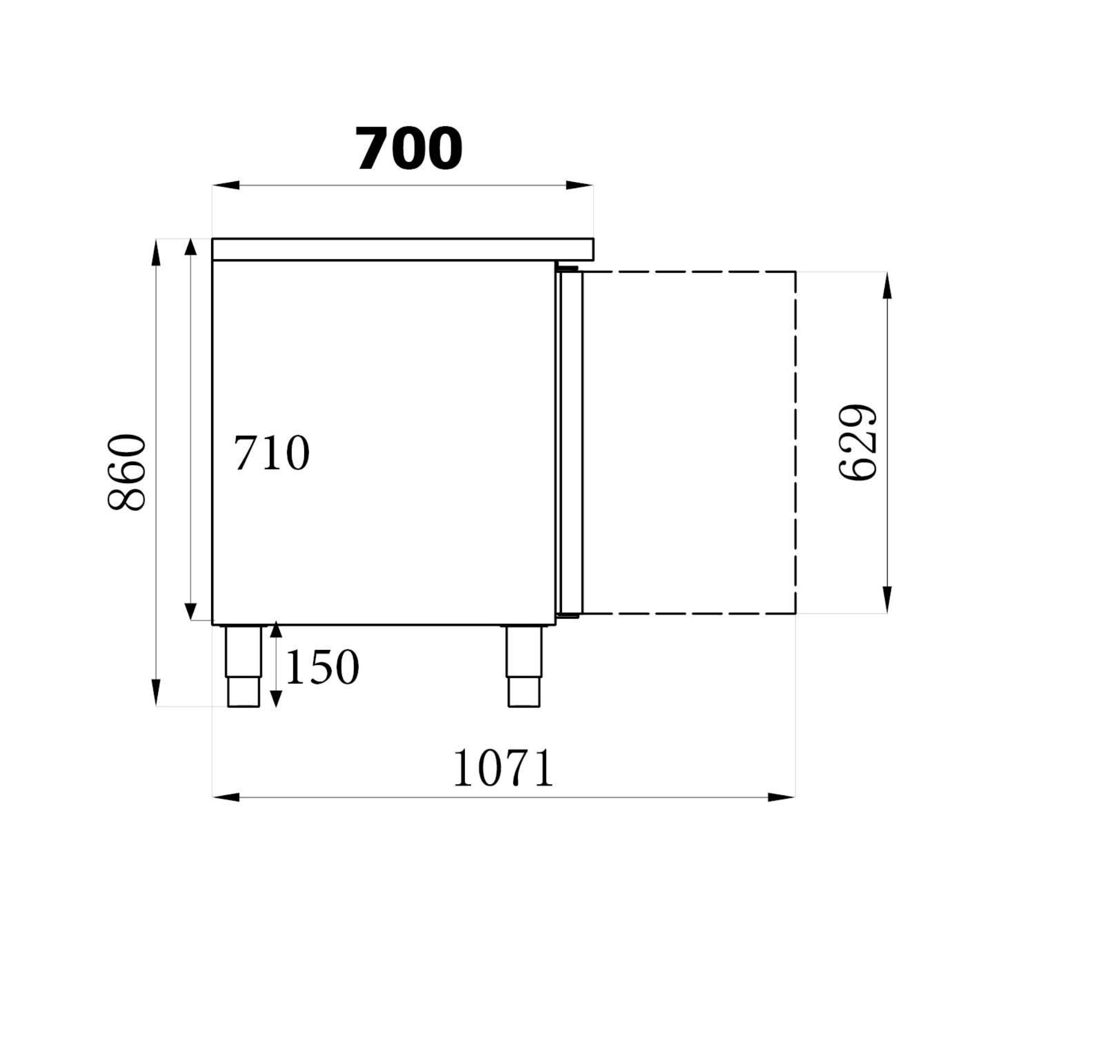 Picture of CombiSteel Counter 700 Refrigerator 2 Door Standard Line