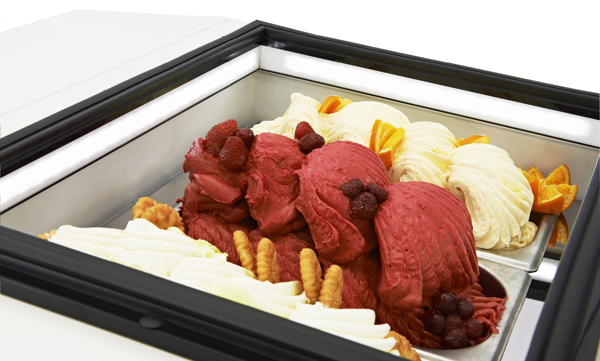 Picture of CombiSteel Operating Side Opens Ice Cream Display CounterTop White