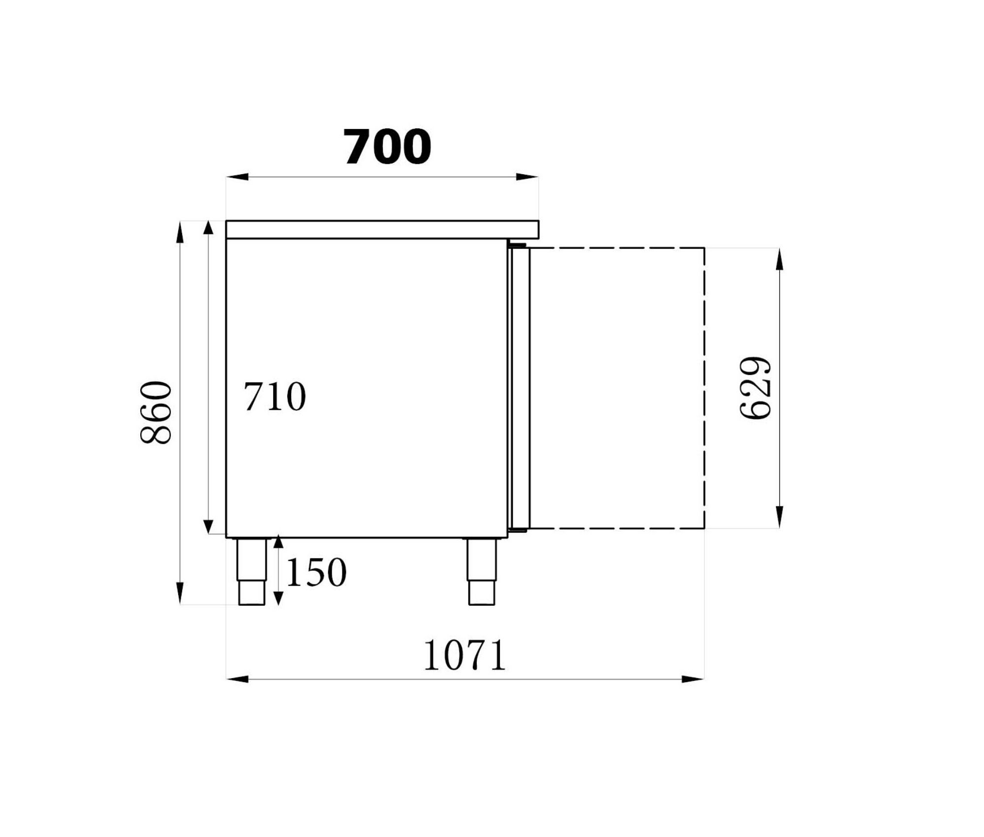 Picture of CombiSteel Counter Freezer Negative Counter 2 Doors Standard Line