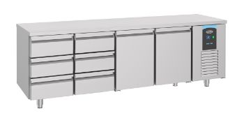 Picture of CombiSteel Counter 700 Refrigerator 2 Doors and 6 Drawers