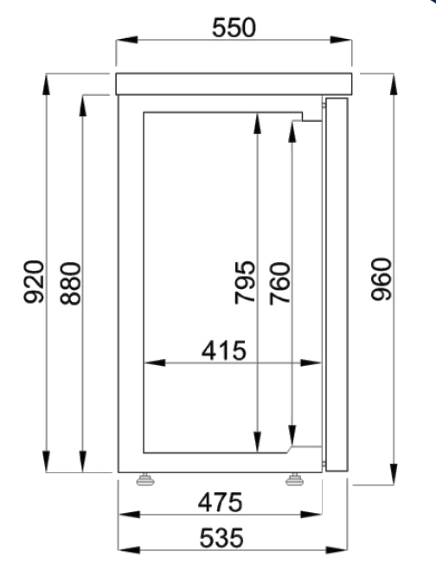 Picture of CombiSteel Backbar Counter 3 Glass Doors