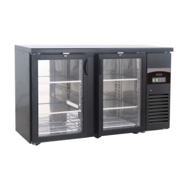 Picture of CombiSteel Backbar Cooler Black 2 Glass Doors Side Motor