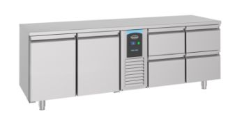 Picture of CombiSteel Counter 700 Refrigerator 2 Doors and 4 Drawers Mono Block