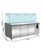 Picture of CombiSteel Saladette 3 Door with Glass Cover 5x1/1 GN
