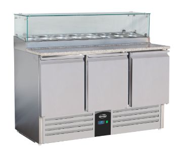 Picture of CombiSteel Pizza Preparation Counters 3 Door wth 3 Topping Unit
