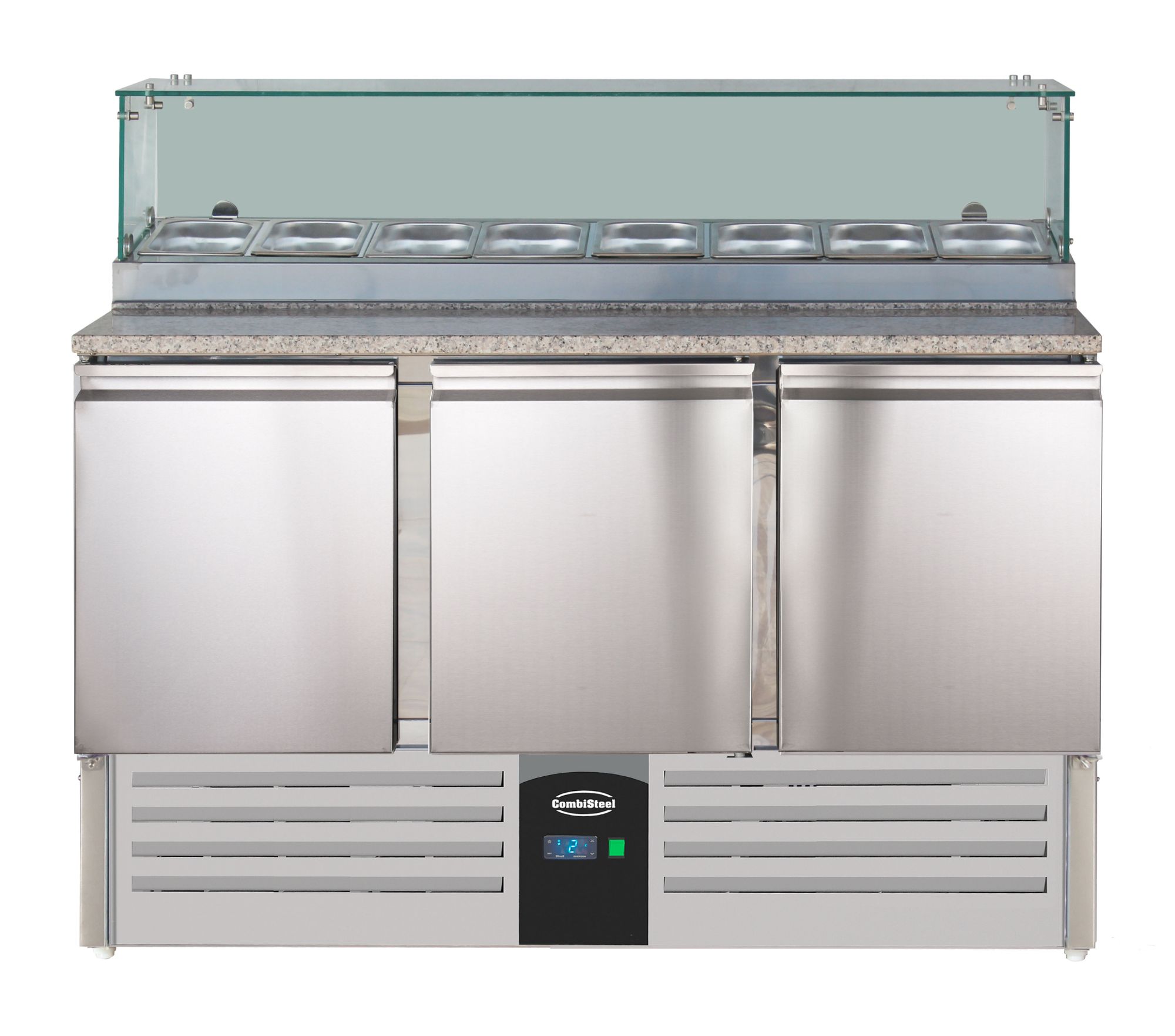 Picture of CombiSteel Pizza Preparation Counters 3 Door wth 3 Topping Unit