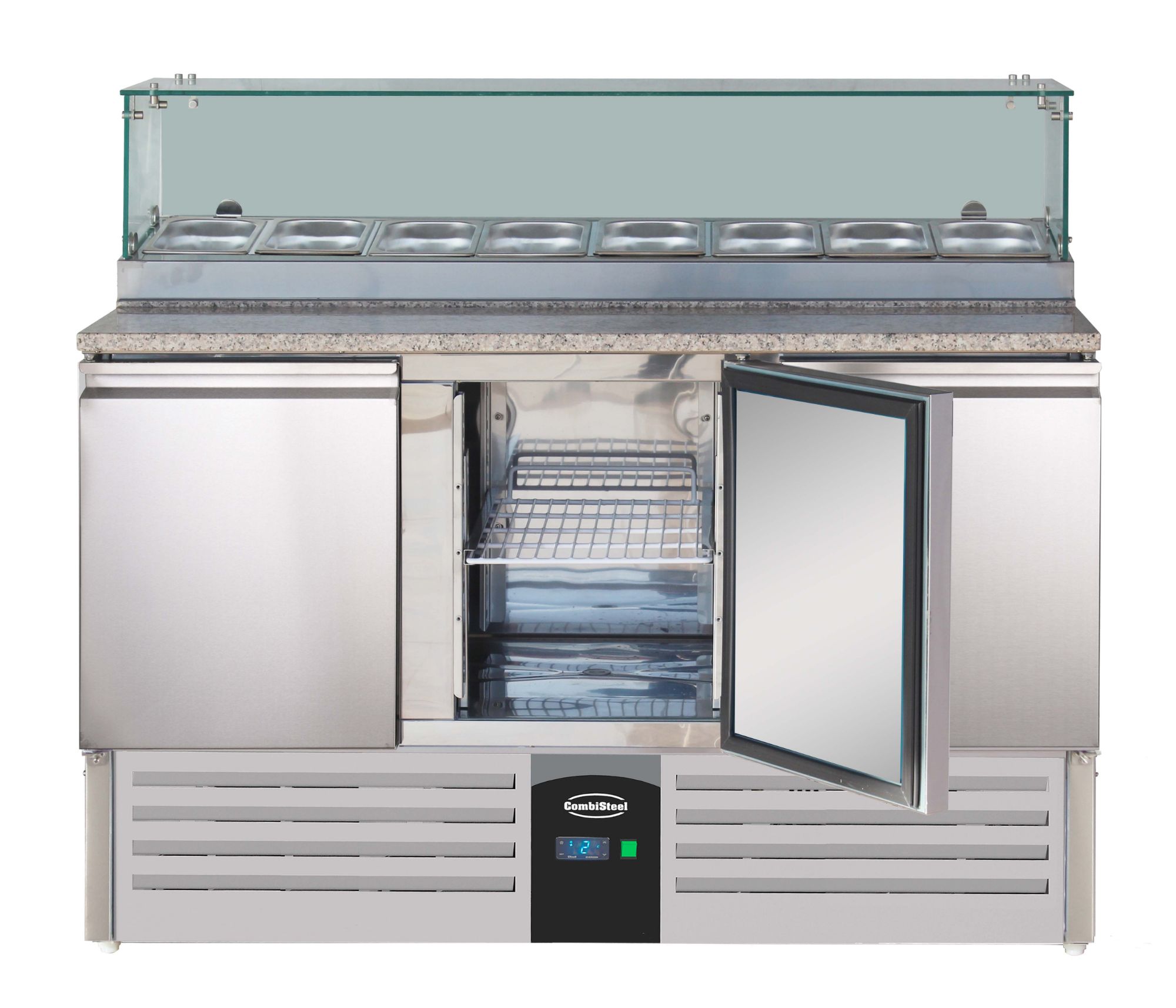 Picture of CombiSteel Pizza Preparation Counters 3 Door wth 3 Topping Unit