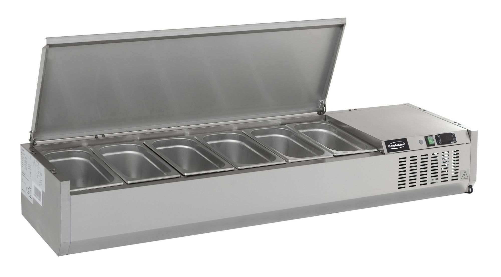 Picture of CombiSteel Refrigerated CounterTop Stainless Steel Lid 10 x 1/4 Bain-Marie