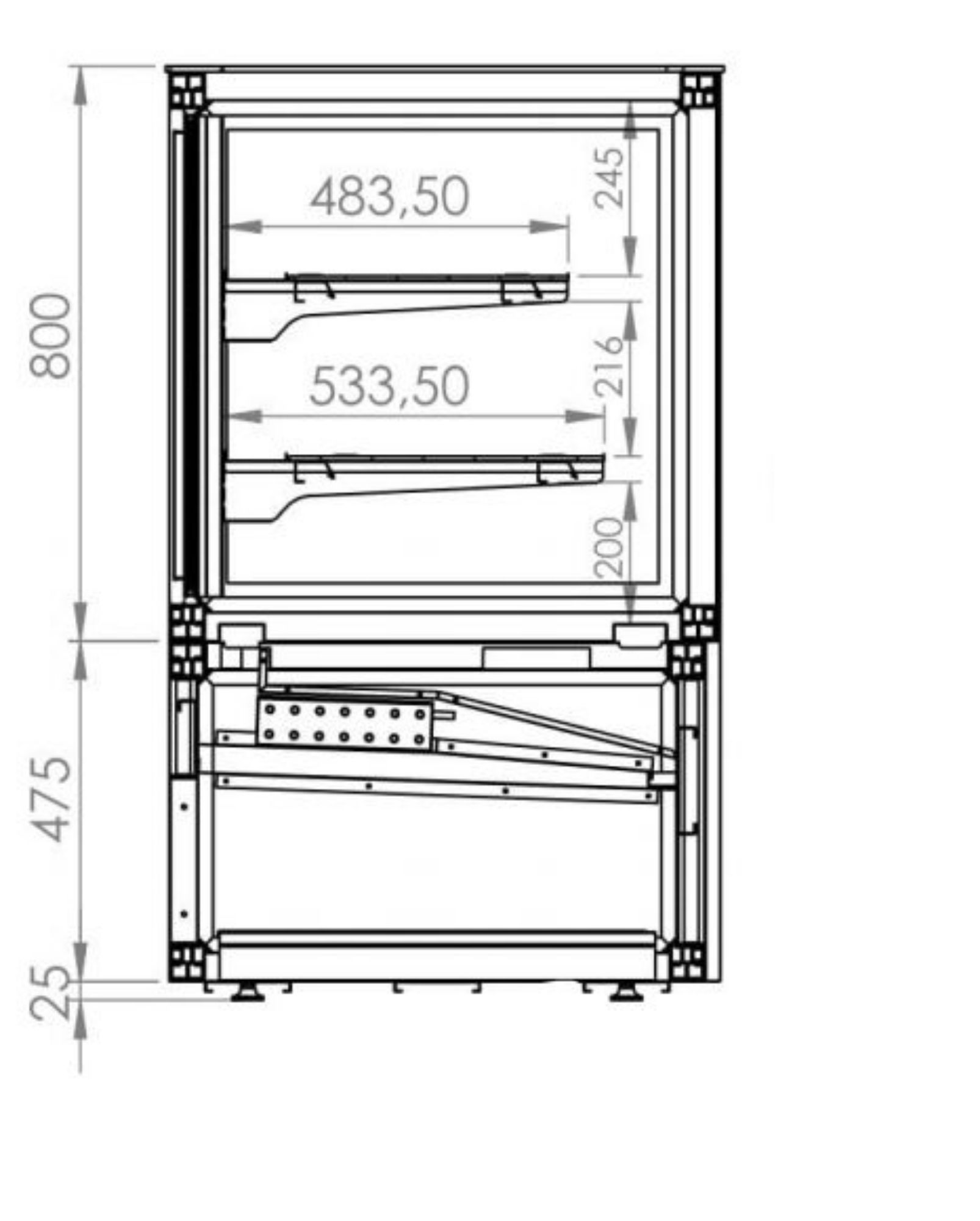 Picture of CombiSteel Cold Display Patisserie 375 Litre