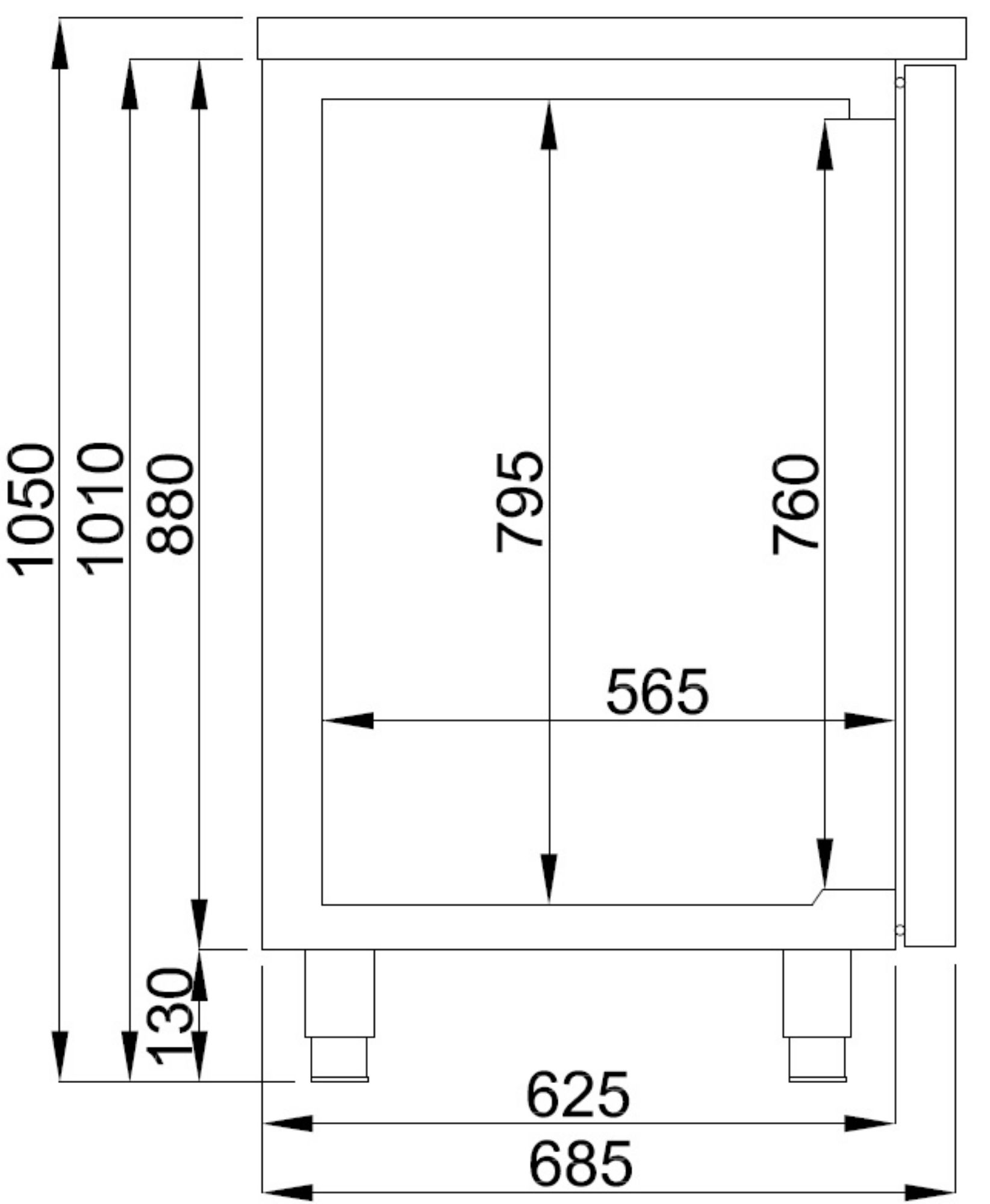 Picture of CombiSteel Beer Counter 3 Doors 1 Sink Right Motor