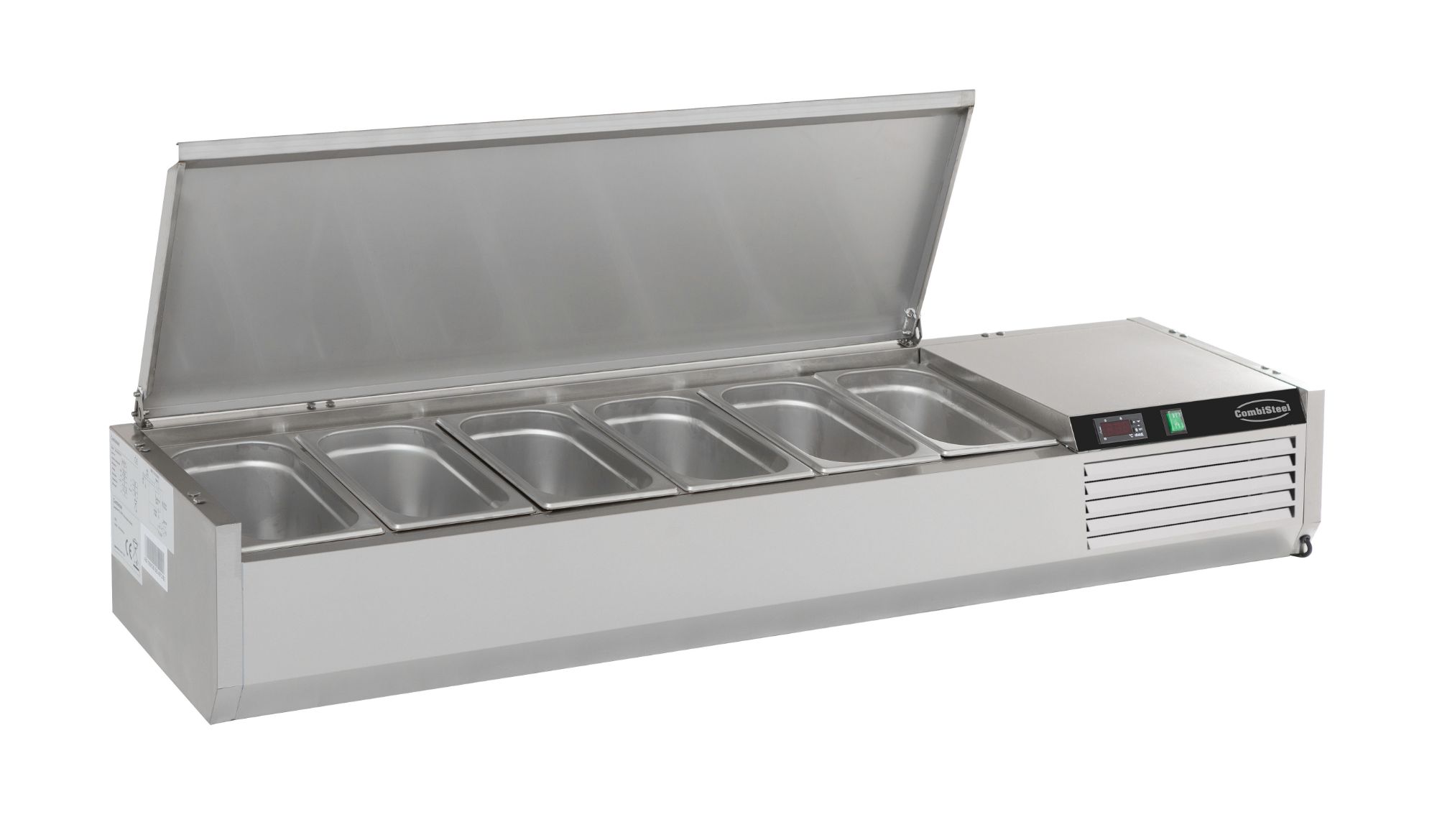Picture of CombiSteel Refrigerated CounterTop Stainless Steel Lid 4 Bain-Marie Range