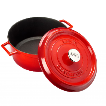 Picture of LAVA Cast Iron Casserole ÃƒÆ’Ã†â€™Ãƒâ€šÃ‹Å“24 RED