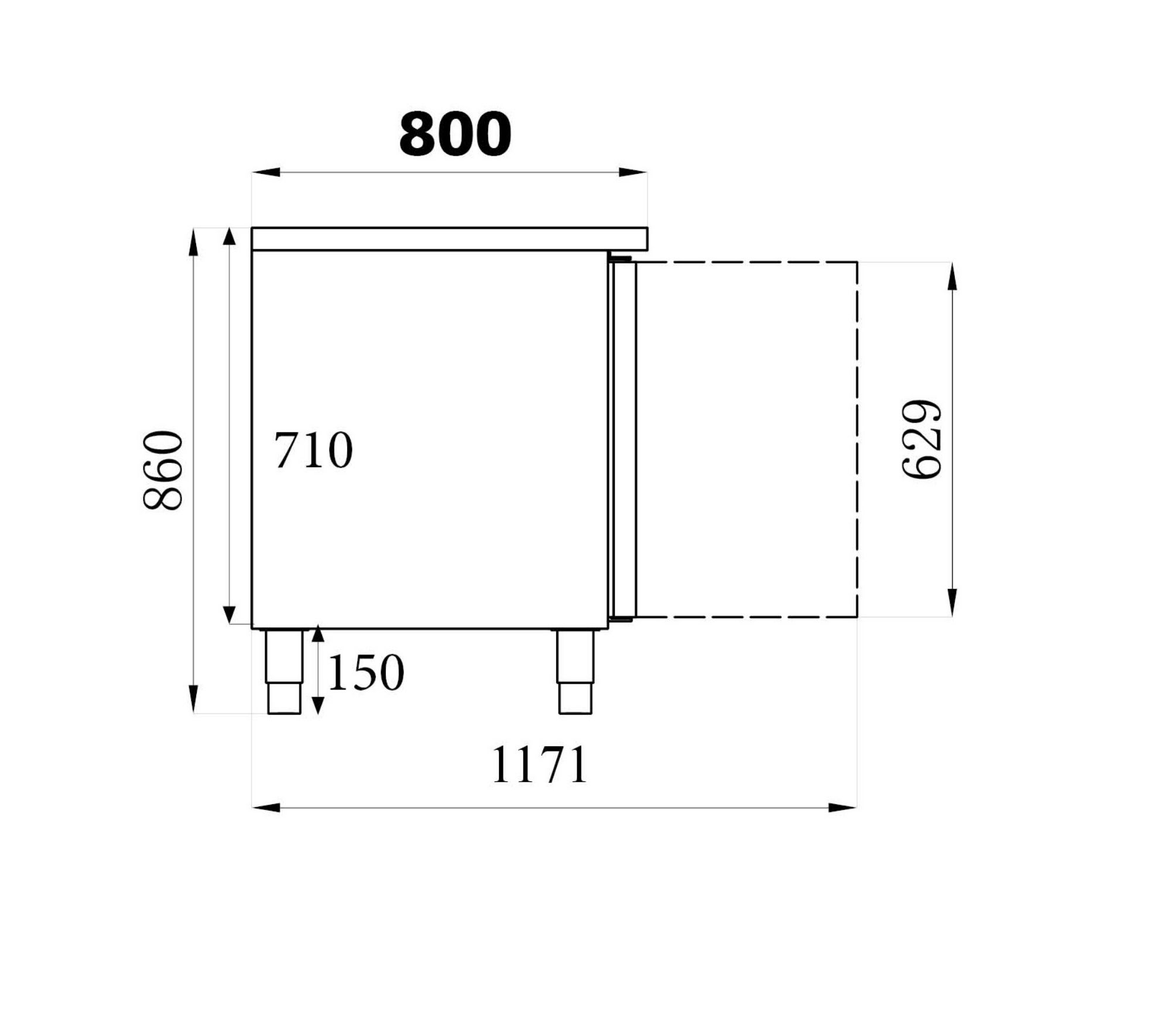 Picture of CombiSteel Standard Line Refrigerated Bakery Counter 2 Doors