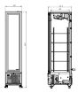Picture of CombiSteel Single Glass Door Display Refrigerator Black 348Litre