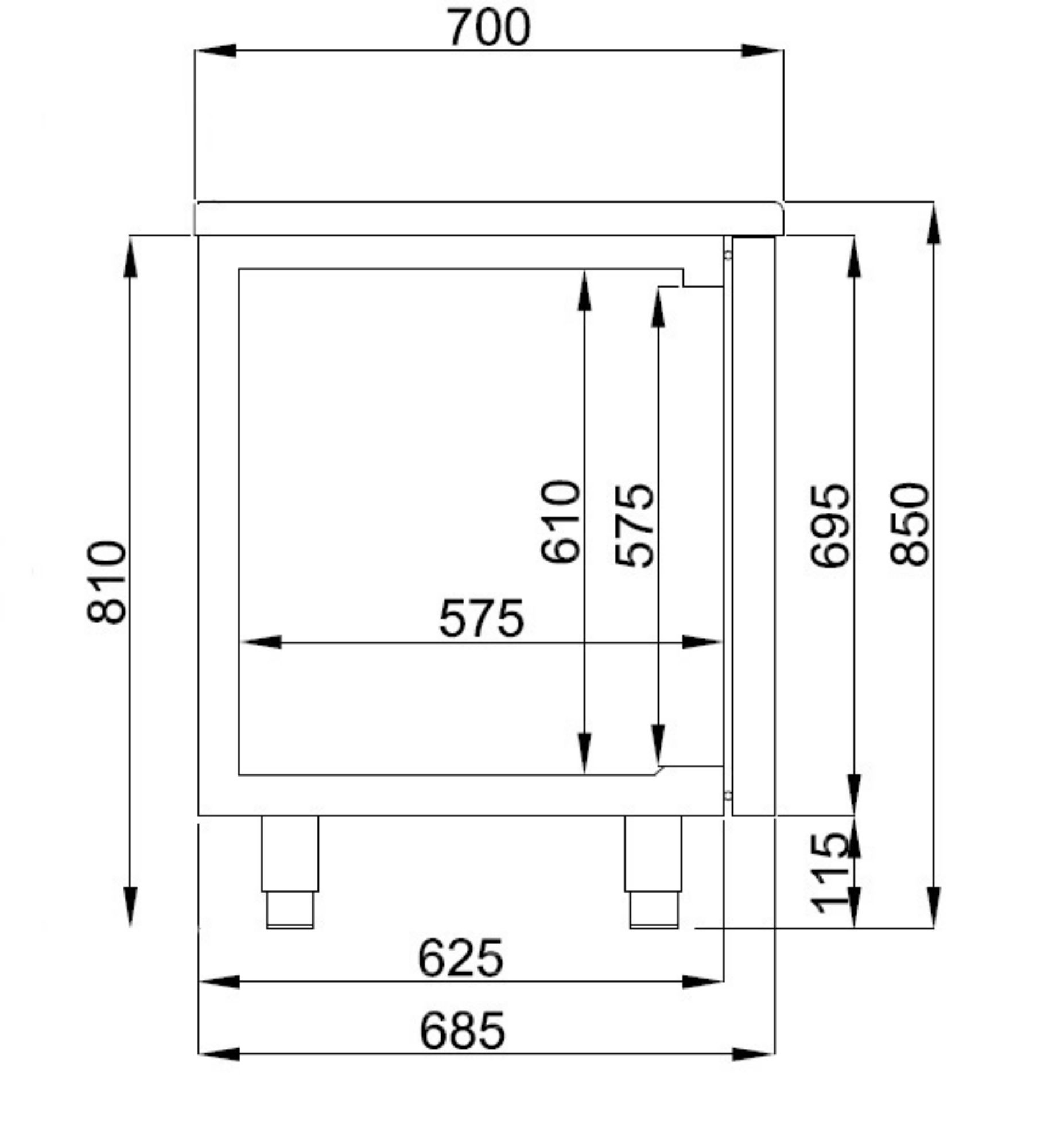 Picture of CombiSteel 700 Refrigerated Counter 9 Drawers