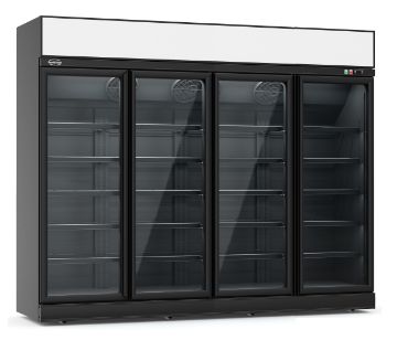 Picture of CombiSteel 4 Glass Doors Black INS-2060F BL Display Freezer
