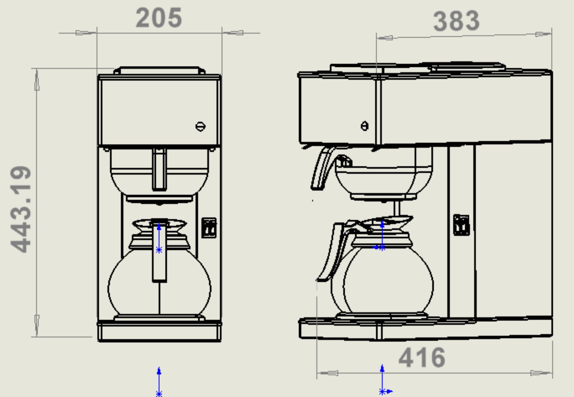 Picture of CombiSteel Coffee Machine Included 1 Glass Coffee Jug 1.8L