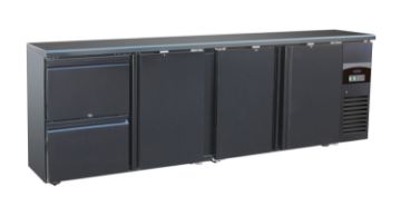 Picture of CombiSteel Barcooler Black 3 Doors and 2 Drawer