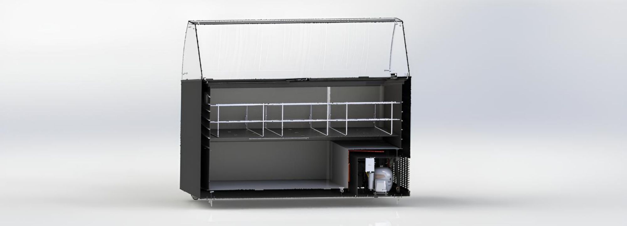 Picture of CombiSteel Ice Cream Display Tenerife Black 10x5 Litre