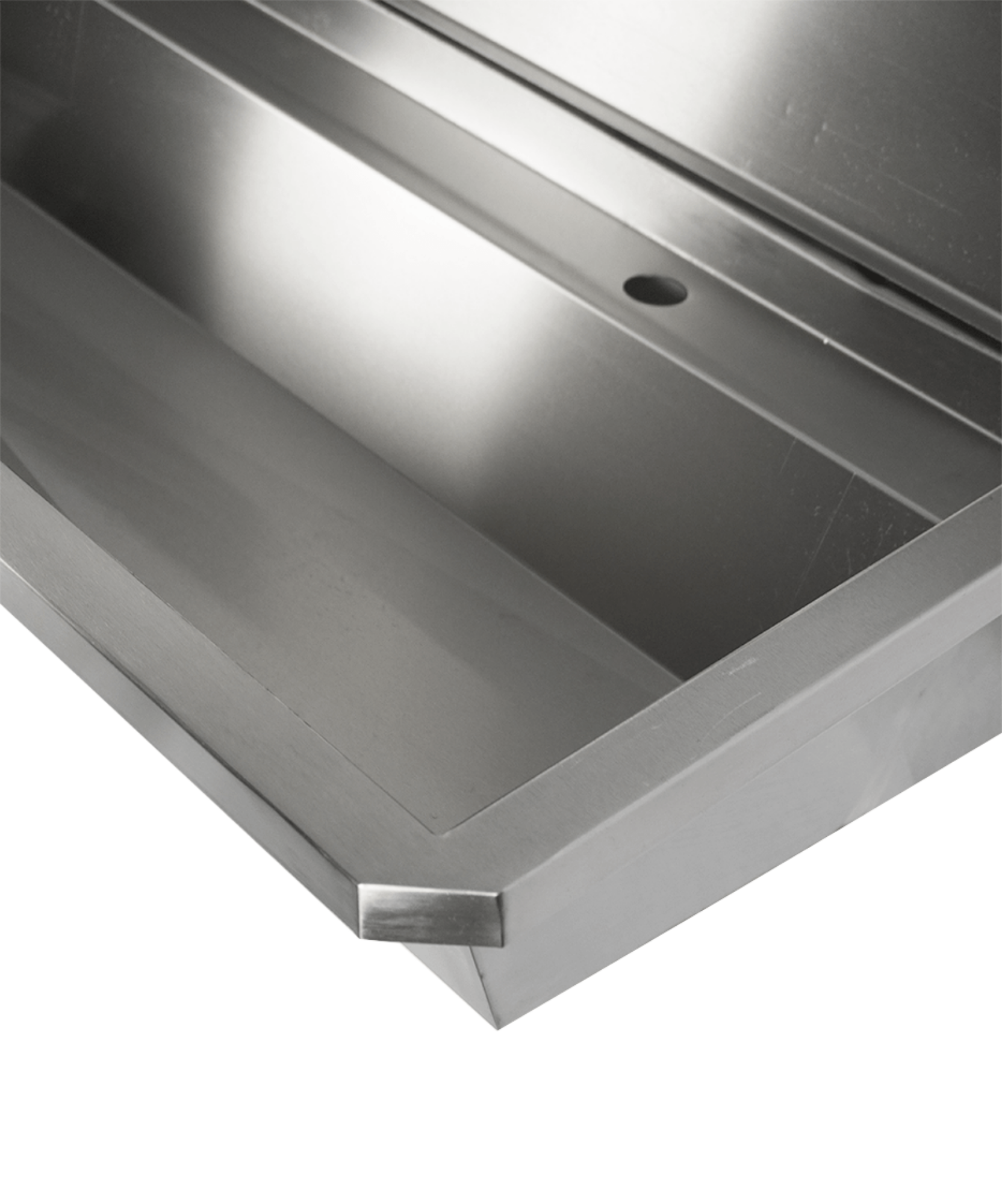 Picture of CombiSteel Stainless Steel Wash Basin 1 Tap 2400Mm Drain Plug And Splash Shield Included