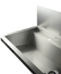 Picture of CombiSteel Stainless Steel Wash Basin 1 Tap 2400Mm Drain Plug And Splash Shield Included