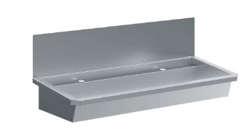 Picture of CombiSteel Stainless Steel Wash Basin 1 Tap 1200Mm Drain Plug And Splash Shield Included