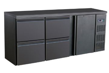 Picture of CombiSteel Barcooler Black 1 Door and 4 Drawers