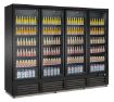 Picture of CombiSteel 4 Glass Doors Refrigerator Black CEB-2000R BL
