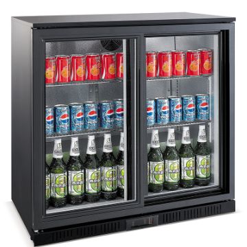 Picture of CombiSteel Backbar Cooler 2 Sliding Glass Door Black