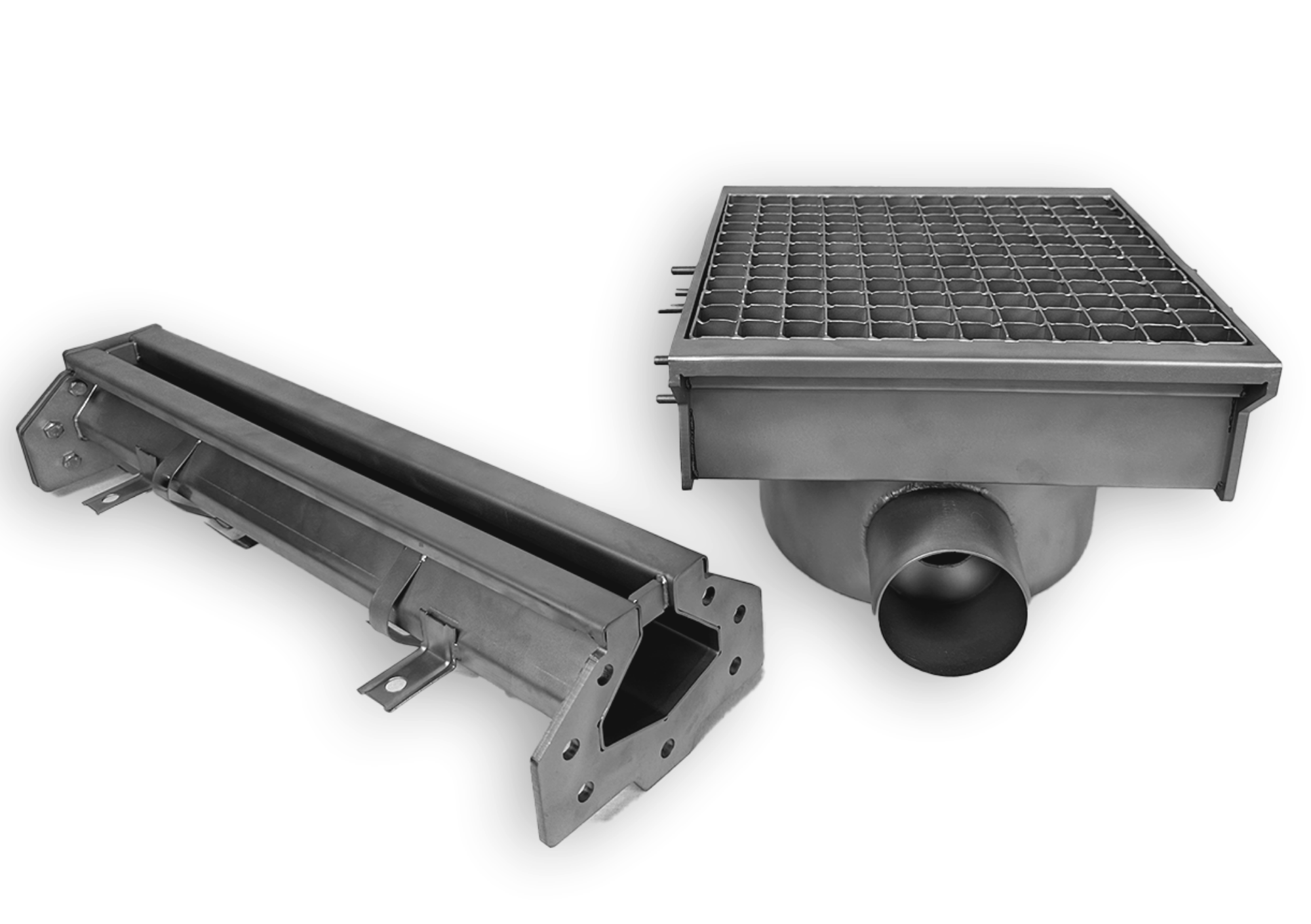 Picture of CombiSteel Stainless Steel Drain 300X265 With 1 Exit For Slotted Channel