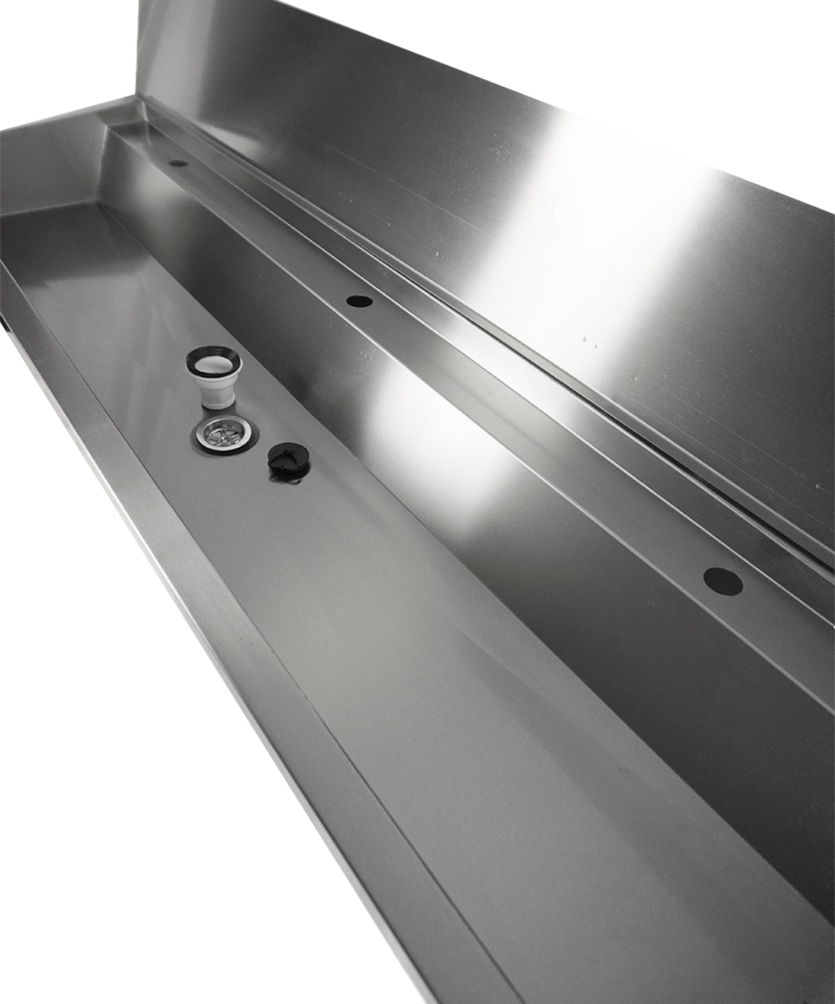 Picture of CombiSteel Stainless steel Wash Basin 1 Tap 1800Mm Drain Plug And Splash Shield Included