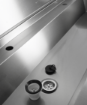 Picture of CombiSteel Stainless steel Wash Basin 1 Tap 1800Mm Drain Plug And Splash Shield Included