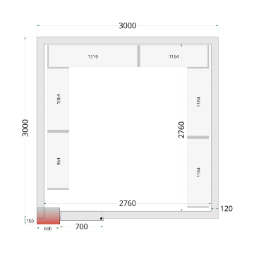 Picture of Tefcold Shelf Rack System Kit CRNF3030